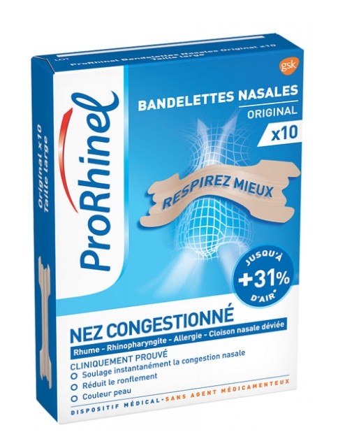 Prorhinel Bandelettes Nasales Original X10